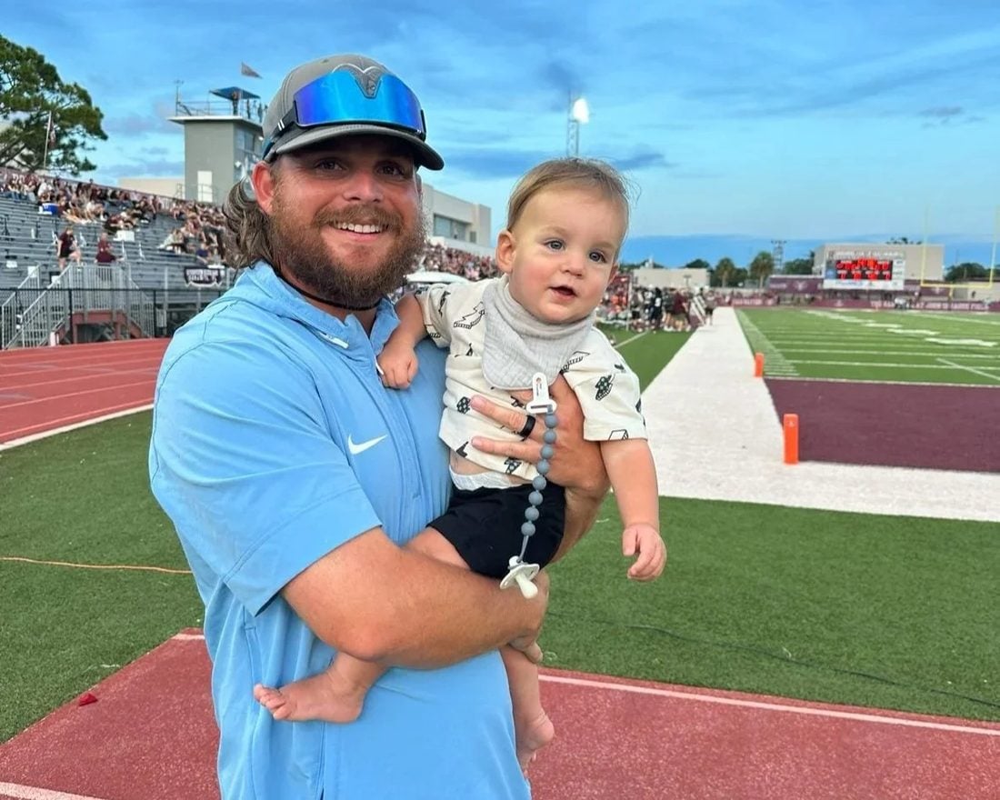 Brody Wiseman with his son